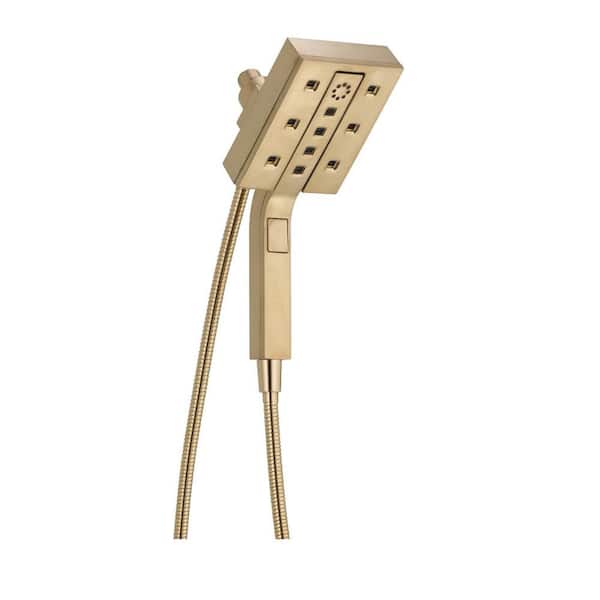 Delta In2ition Gold 4-Spray Patterns 1.75 GPM 4.5 in. Wall Mount Dual Shower Heads in Lumicoat Champagne Bronze