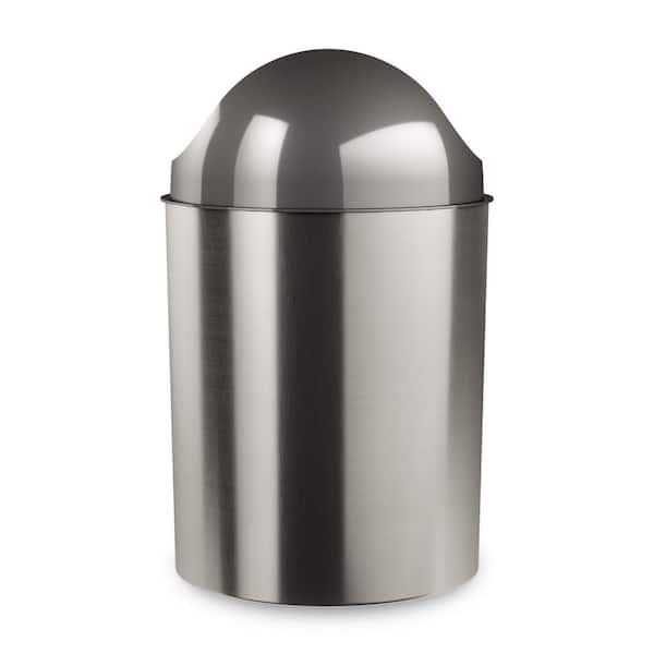 Dracelo 2 Gal. Gray Bathroom Waterproof Slim Plastic Intelligent Trash Can  with Lid B09N35B5T4 - The Home Depot