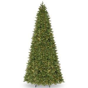 12 ft. Feel Real Ridgewood Spruce Slim Hinged Tree with 1400 Dual Color LED Lights Plus PowerConnect