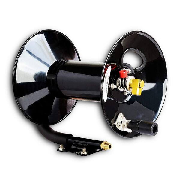 3/8 in. x 100 ft. Heavy Duty Steel Hand Crank Air Hose Reel