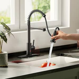 Touchless Single Handle Pull-Down Sprayer Kitchen Faucet with Advanced Spray, Pull Out Spray Wand in Matte Black