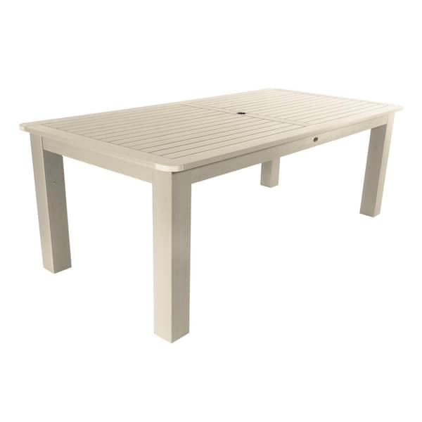 Highwood Whitewash 42 in. x 84 in. Rectangular Recycled Plastic Outdoor Dining Table