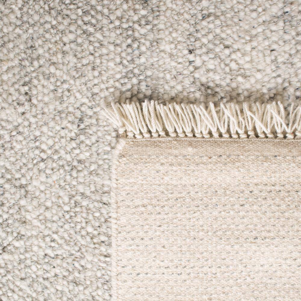Coastal Charm Hand-Knotted Gray Wool 9' x 12' Area Rug with Fringe