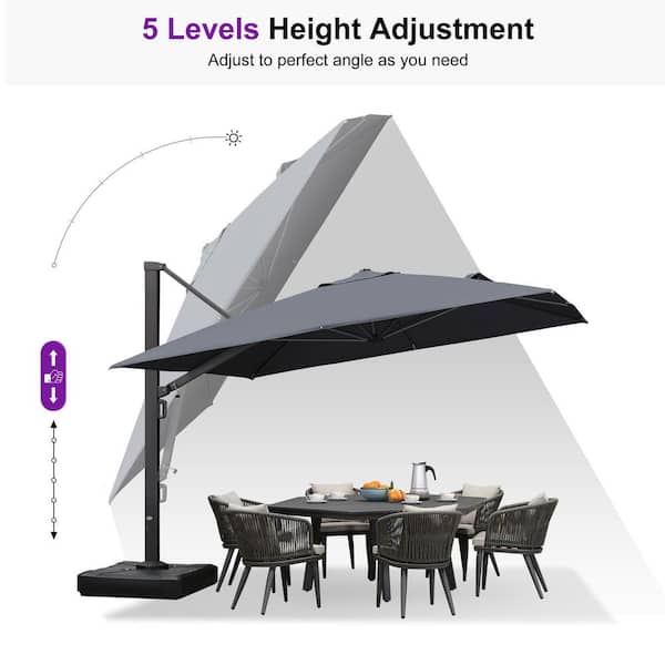 lewis drug patio umbrella Treasure Garden 13-ft Outdoor with Lux Lighting, Octago Its durable PURPLE LEAF Outdoor Aluminum Umbrella