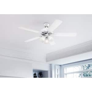 Vintage 52 in. LED White Ceiling Fan with Light Kit