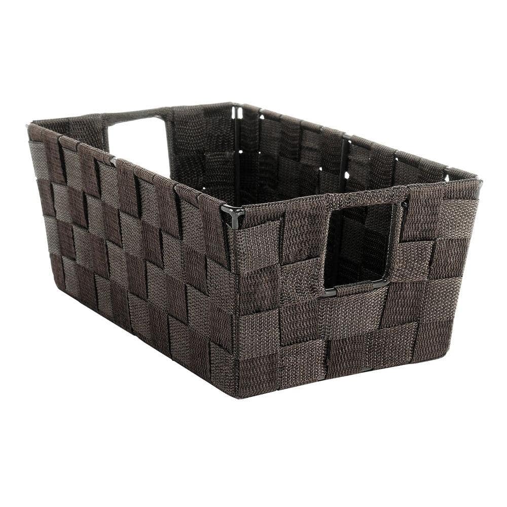 Whitmor 4.53 in. H x 11.42 in. W x 6.5 in. D Brown Fabric Cube Storage ...