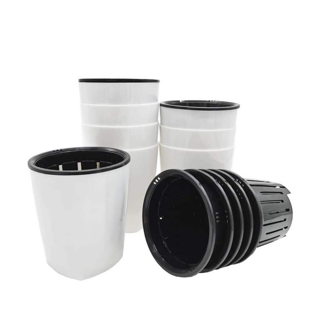 Large White Plastic Indoor/Outdoor Planter (3.54 in. W x 4 in. H)8