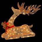 31 in. Pre-lit Resting Reindeer