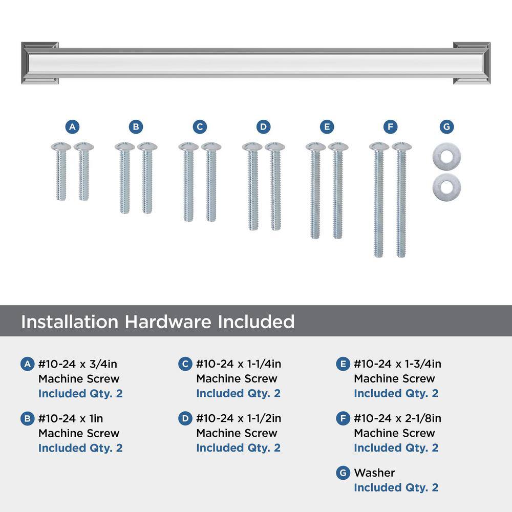 Polished Chrome 13" Appliance Pull with Mounting Hardware