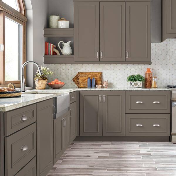 1 qt. #SC-159 Boot Hill Grey Semi-Gloss Enamel Interior/Exterior Cabinet, Door & Trim Paint