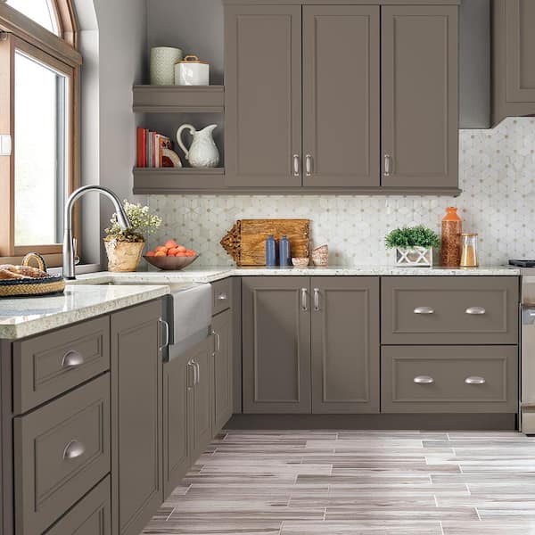 1 qt. #SC-159 Boot Hill Grey Satin Enamel Interior/Exterior Cabinet, Door & Trim Paint