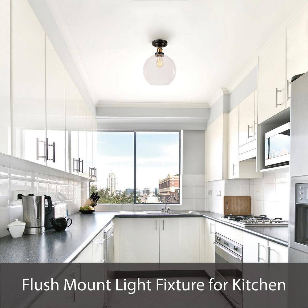 12" Chrome LED Flush Mount Ceiling Light with Frosted Glass Diffuser