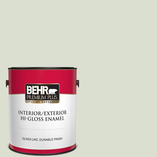 BEHR PREMIUM PLUS 1 gal. PPL47 Sage Tint HiGloss Enamel
