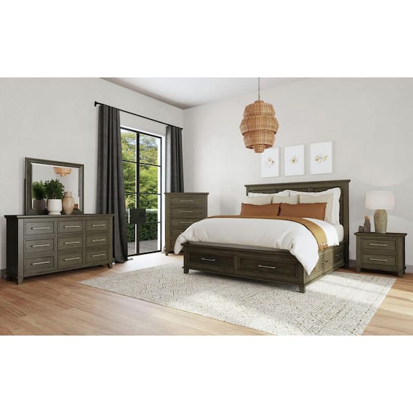 Henrik Grey 5-Drawer 35 in. Chest of Drawers