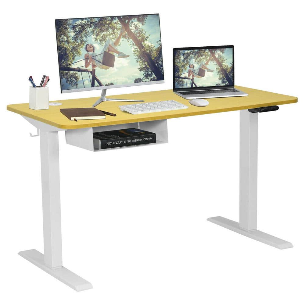 Gymax 48 inch Electric Standing Desk Height Adjustable w/Control Panel ...