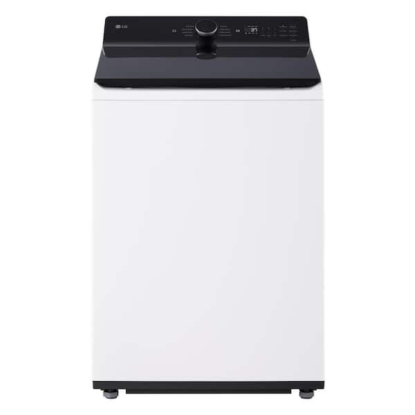 LG 5.3 Cu. Ft. SMART Top Load Washer In Alpine White With Agitator ...