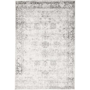 Sofia Casino Gray 4 ft. x 6 ft. Medallion Area Rug