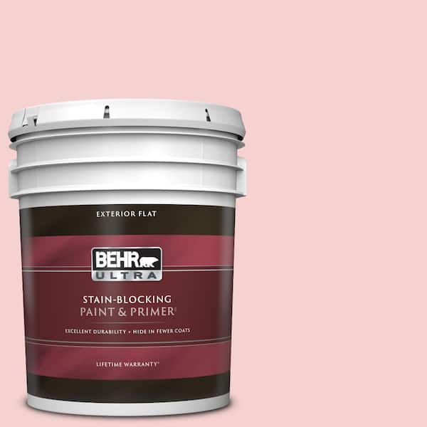 BEHR ULTRA 5 gal. #P170-1A Pinky Promise Flat Exterior Paint & Primer