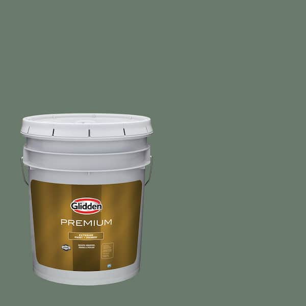 Glidden Premium 5 gal. PPG1134-6 English Ivy Satin Exterior Latex Paint