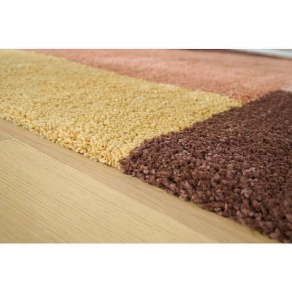 Gailmore Brown/Beige 5 ft. x 7 ft. Geometric Area Rug