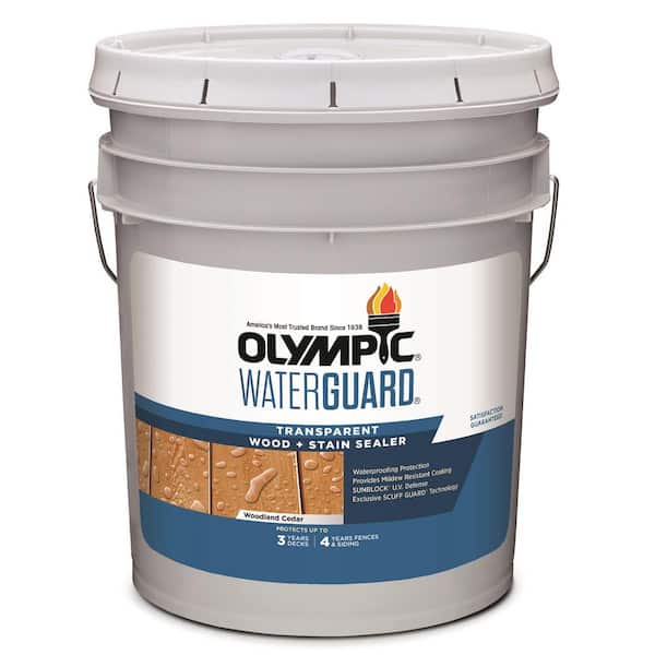 Olympic WaterGuard 5 gal. Woodland Cedar Transparent Wood Stain and Sealer