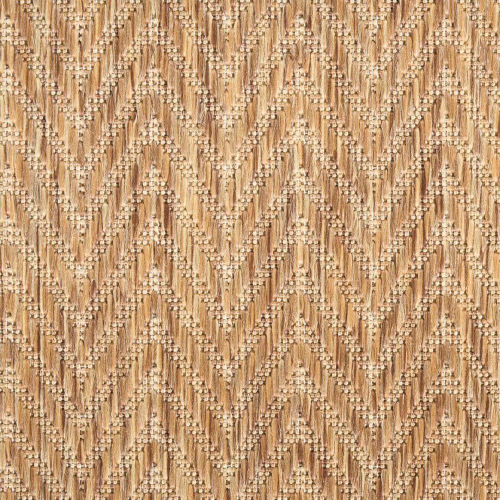 Natural Geometric Flatwoven Rectangular 8' x 10' Indoor/Outdoor Rug