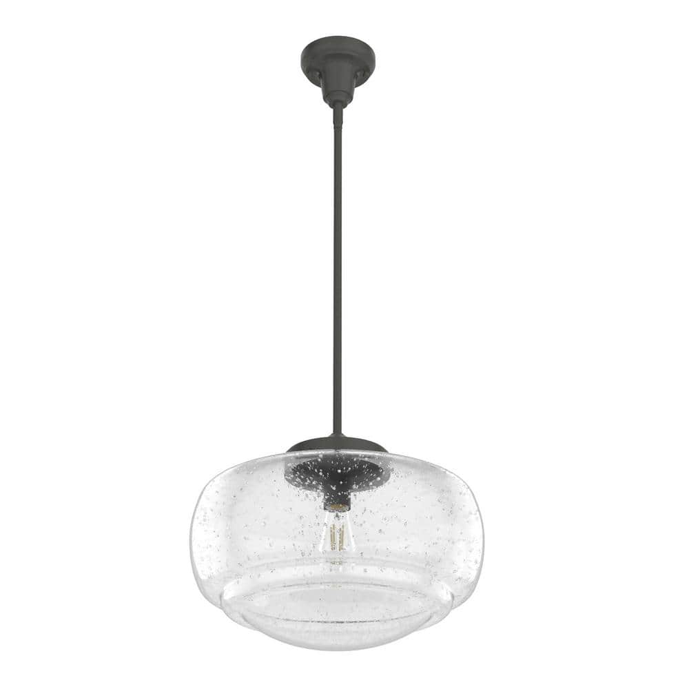 Saddle Creek Noble Bronze 16" Transitional Schoolhouse Pendant Light