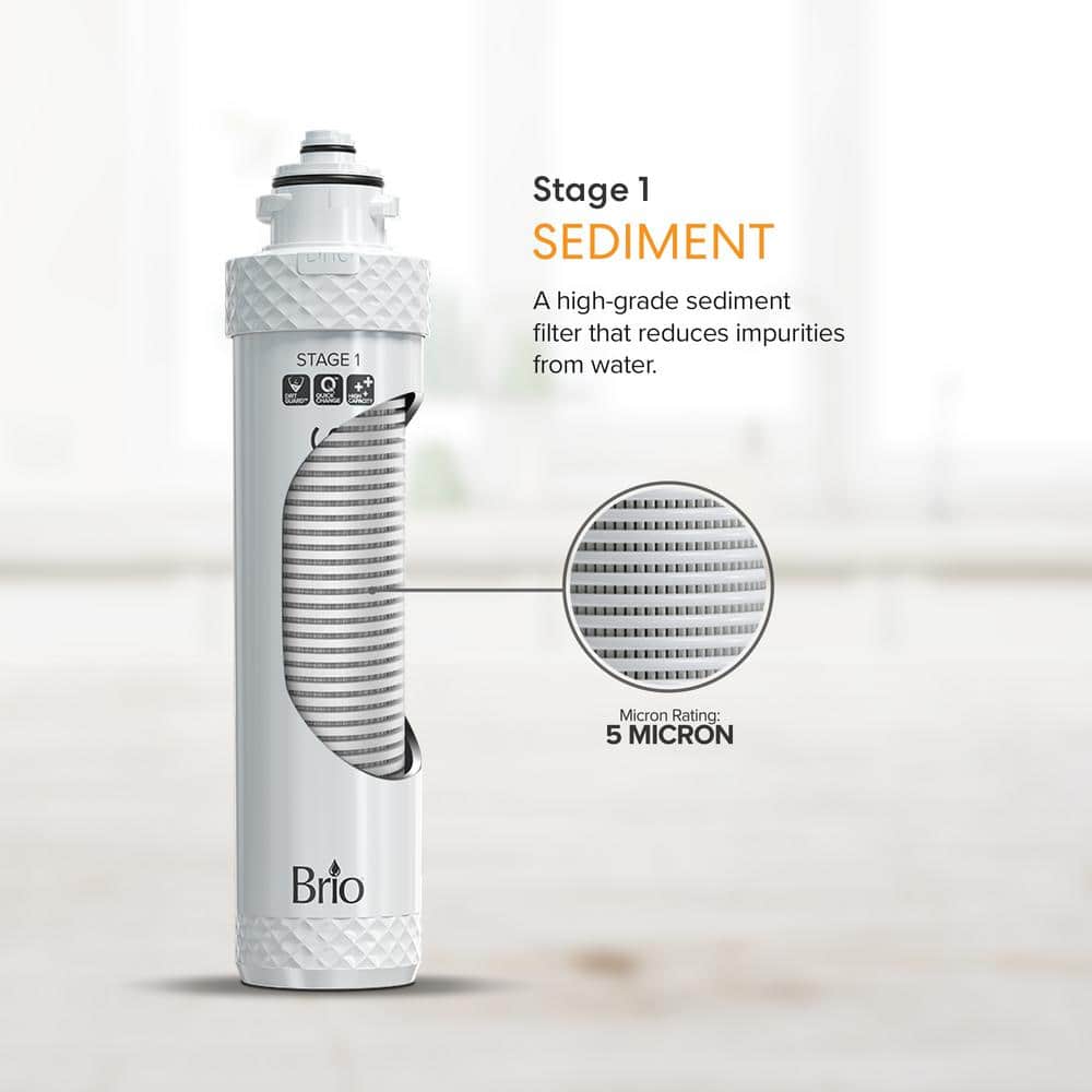 Brio Stage-1 White Polypropylene Sediment Replacement Water Filter