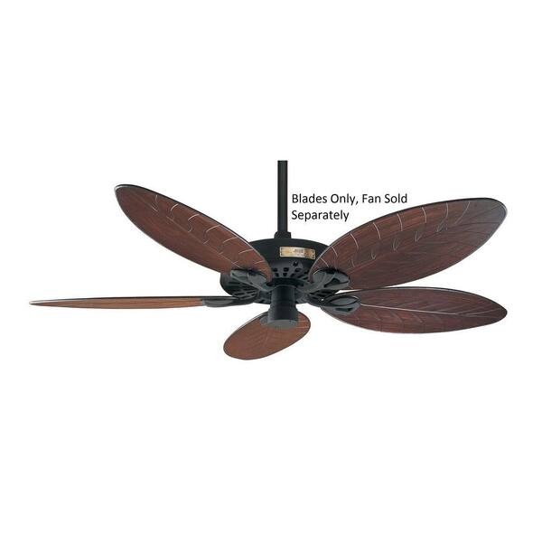 Hunter 52 in. Outdoor Reversible Antique Dark Plastic Palm and Wicker Original Ceiling Fans Blades-DISCONTINUED