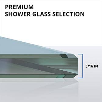 Essence Frameless Brushed Nickel Sliding Shower Door with Clear Glass