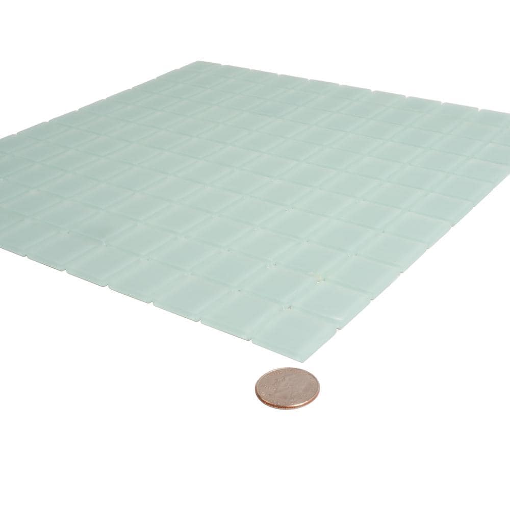 Blizzard Blue Matte Glass 12x12 Mosaic Tile