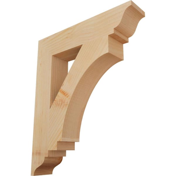 Ekena Millwork 3.5 in. x 24 in. x 20 in. Douglas Fir Imperial Traditional Smooth Bracket