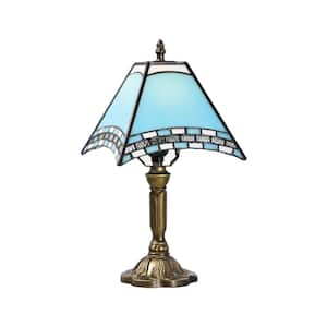 Decorative 14.6 in. Multi-Colored Tiffany-Style Table Lamp Classic Desk Lamp