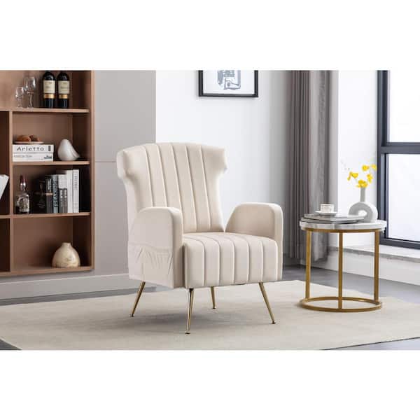 Maeford Biscuit Beige Upholstered Accent Chair