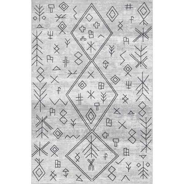 Machine Washable Area Rug Tribal Moroccan Geometric 6 online by 6 ft Square