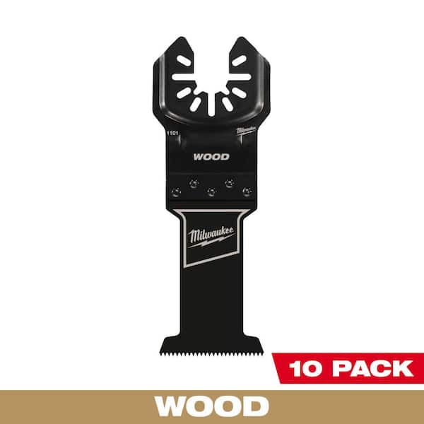 Milwaukee 1-3/8 in. High Carbon Steel Universal Fit Wood Cutting Multi-Tool Oscillating Blade (10-Pack)
