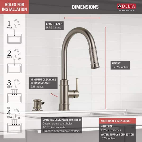 Allentown Single-Handle Pull-Down Sprayer Kitchen Faucet with Soap in SpotShield Stainless Allentown Single-Handle Pull-Down Sprayer Kitchen Faucet with Soap in SpotShield Stainless