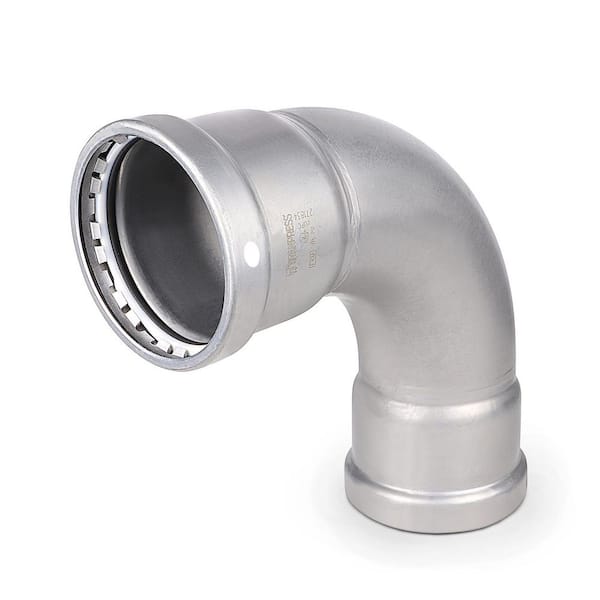 T TITANPRESS 2-1/2 in. Carbon Steel Press 90° Elbow XL FKM Mechanical