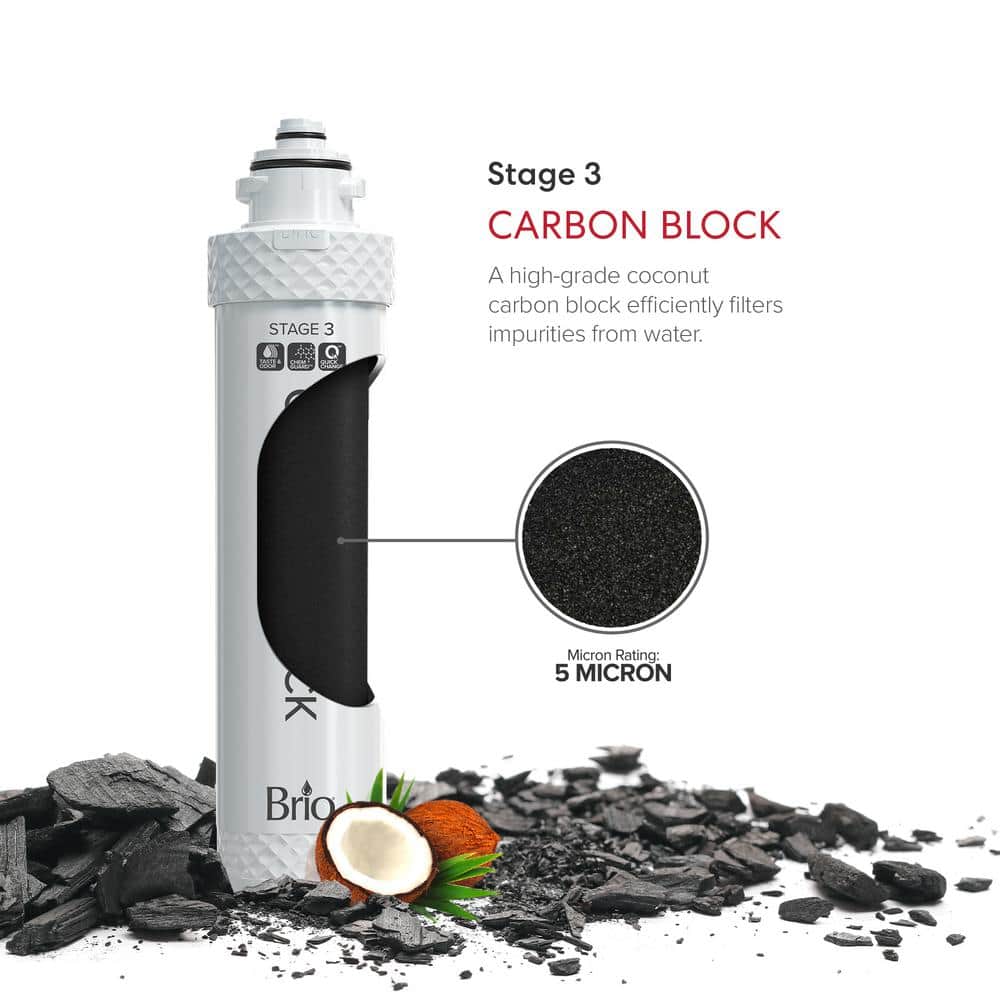 Brio Stage 3 Coconut Carbon Block Water Cooler Filter