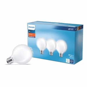 60-Watt Equivalent G25 Frosted Glass Non-Dimmable E26 LED Light Bulb EyeComfort Technology Soft White 2700K (3-Pack)