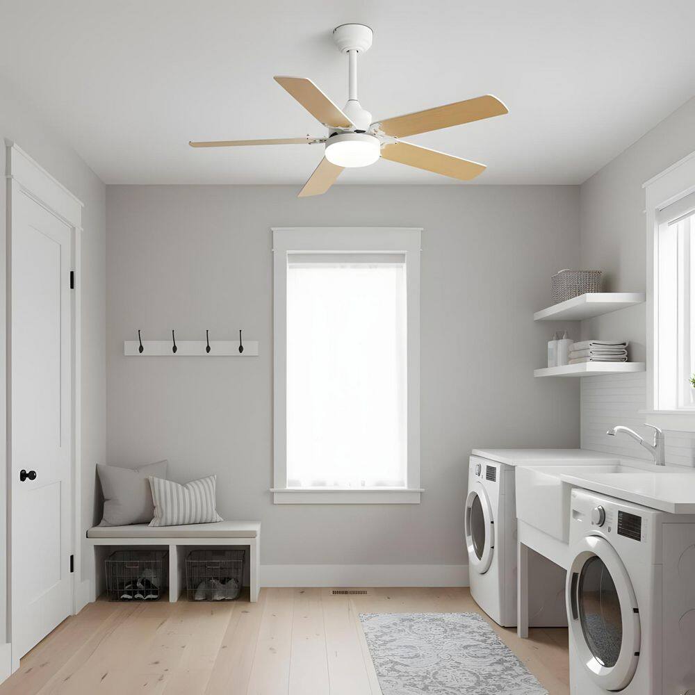 42 in. Integrated Integrated LED Indoor White Ceiling Fan with Lighti Kit and Bi-Color Fan Blade price history on PriceWatchPro
