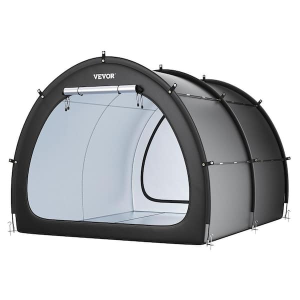 Bike Storage Tent 5 Plus Bikes Outdoor Spacious Bike Storage Tent with Ventilated Window Waterproof Fan-Shaped Bike Tent