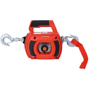 Drill Winch Hoist Portable Drill Winch of 750 LB Capacity with 40 ft. Steel Wire Drill Winch for Lifting and Dragging
