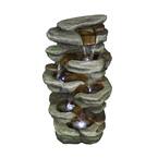 Pure Garden 4-Tier Modern Decorative Bowl Cascading Water Fountain with ...