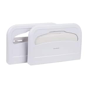 White Wall Mounted Plastic Toilet Seat Cover Dispenser (Set of 2)