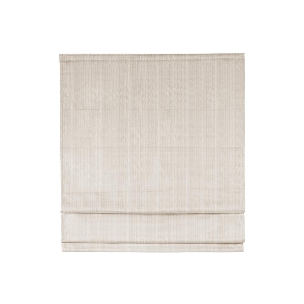 Madison Park Colm Ivory Cordless Basketweave Polyester Total Blackout Roman Shade 35 in. W x 64 in. L