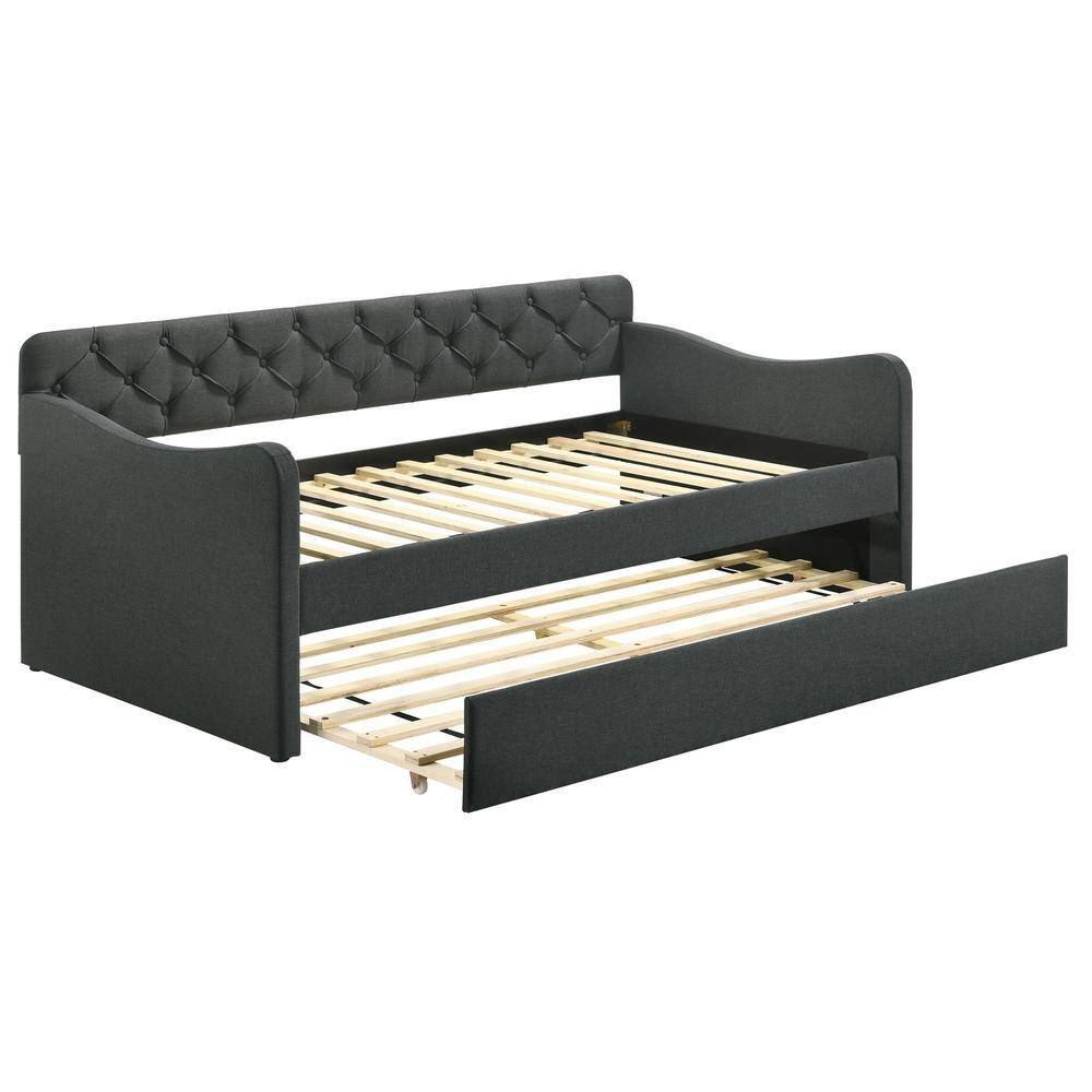 Furniture of America Rahul Dark Gray Twin Upholstered Daybed with