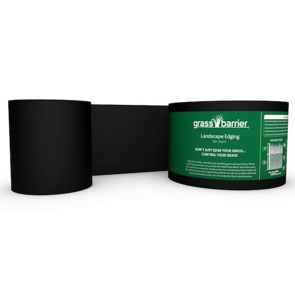 Grass Barrier 50 ft. x 10 in. Black Plastic Edging