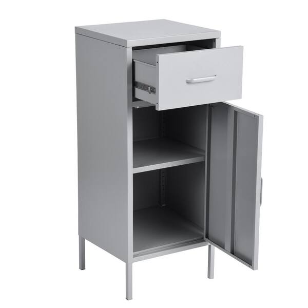 Downtown Storage Cabinet - 2-Shelf, Gray - ULINE - H-6859GR