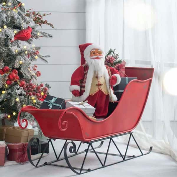 23.6 in. Christmas Standing Santa, Xmas Decorations, Christmas